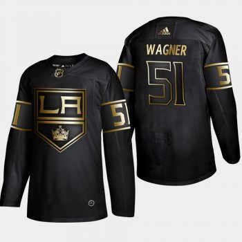 Men's JerseyLos Angeles Kings Austin Wagner #51 Authentic 2019 NHL Golden Edition Black Player Jersey - Men's