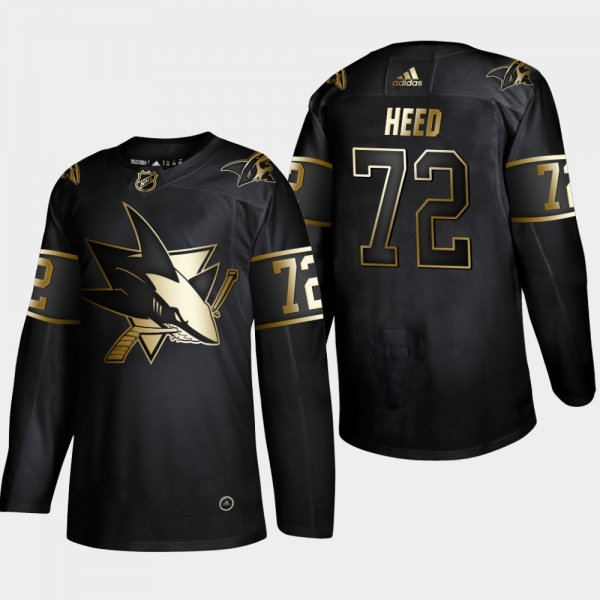 Men's San Jose Sharks Tim Heed #72 2019 NHL Golden Edition Black Authentic Player Jersey