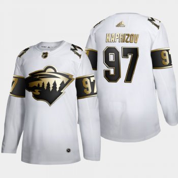 Men's JerseyMinnesota Wild Kirill Kaprizov #97 NHL Golden Edition Authentic Jersey - White