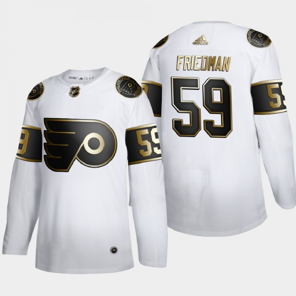 Philadelphia Flyers Mark Friedman #59 NHL Golden Edition Authentic Jersey - White