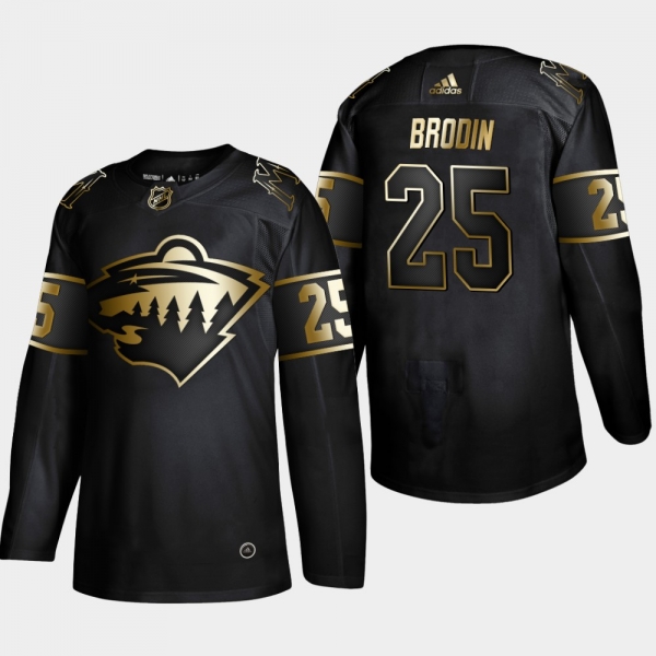 Minnesota Wild Jonas Brodin #25 Authentic 2019 NHL Golden Edition Black Player Jersey - Men's