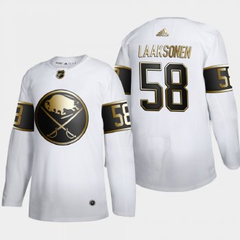 Buffalo Sabres Oskari Laaksonen #58 NHL Golden Edition Authentic Jersey - White