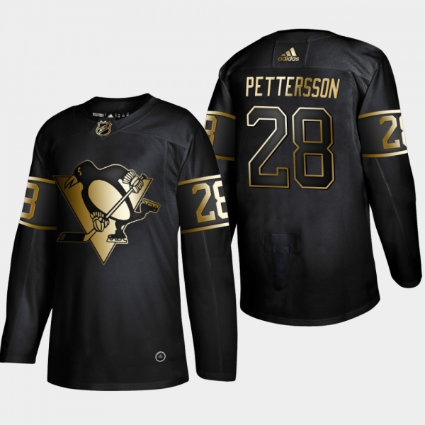 Men's JerseyMen's Pittsburgh Penguins Marcus Pettersson #28 Black 2019 NHL Golden Edition Authentic Player Jersey