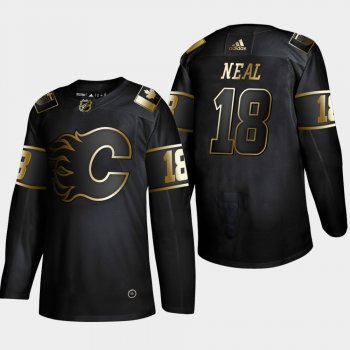 Men's Calgary Flames James Neal #18 2019 NHL Golden Edition Black Authentic Player Jersey