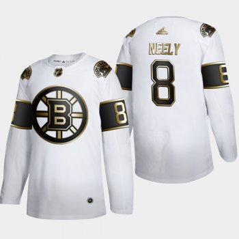 Men's Boston Bruins Cam Neely #8 NHL Golden Edition White Retired Authentic Jersey