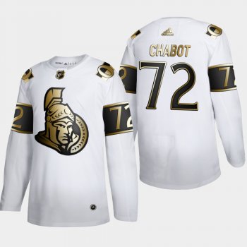 Men's JerseyMen's Ottawa Senators Thomas Chabot #72 NHL Golden Edition White Authentic Jersey