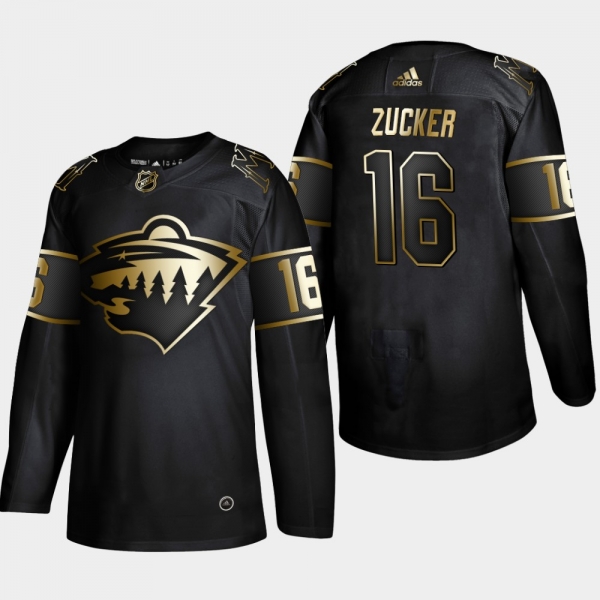 Minnesota Wild Jason Zucker #16 Authentic 2019 NHL Golden Edition Black Player Jersey - Men's