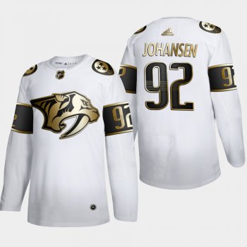 Men's Nashville Predators Ryan Johansen #92 NHL Golden Edition White Authentic Jersey