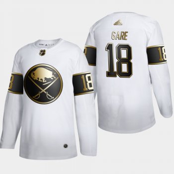 Men's Buffalo Sabres Danny Gare #18 NHL Golden Edition White Retired Authentic Jersey