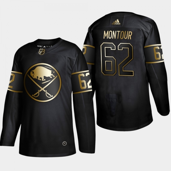 Men's Buffalo Sabres Brandon Montour 2019 NHL Golden Edition Authentic Player Black Jersey