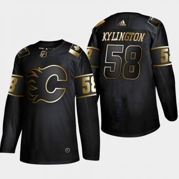 Men's Calgary Flames Oliver Kylington #58 2019 NHL Golden Edition Black Authentic Player Jersey