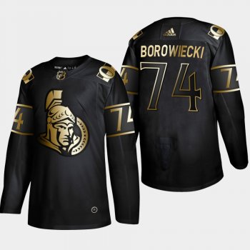 Ottawa Senators Mark Borowiecki #74 Authentic 2019 NHL Golden Edition Black Player Jersey - Men's