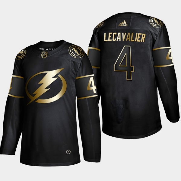 Tampa Bay Lightning Vincent Lecavalier #4 Retired Player 2019 NHL Golden Edition Black Jersey - Men's