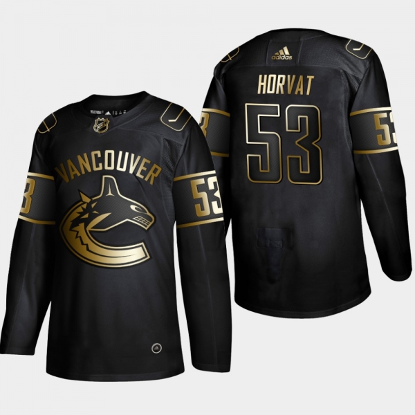 Vancouver Canucks Bo Horvat #53 2019 NHL Golden Edition Authentic Player Jersey - Black