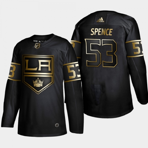 Men's Los Angeles Kings Jordan Spence #53 NHL Golden Edition Black Authentic Jersey