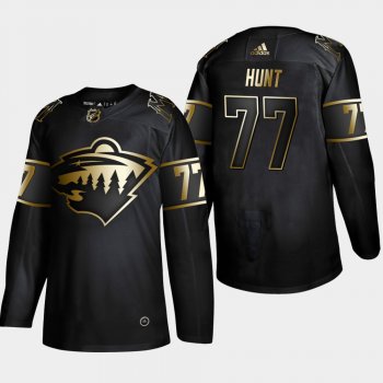 Minnesota Wild Brad Hunt #77 Authentic 2019 NHL Golden Edition Black Player Jersey - Men's