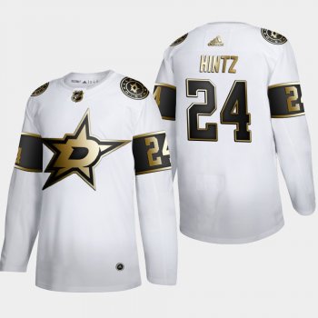 Men's Dallas Stars Roope Hintz #24 NHL Golden Edition White Authentic Jersey