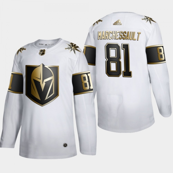 Men's JerseyMen's Vegas Golden Knights Jonathan Marchessault #81 NHL Golden Edition White Authentic Jersey