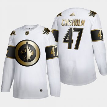 Winnipeg Jets Declan Chisholm #47 NHL Golden Edition Authentic Jersey - White