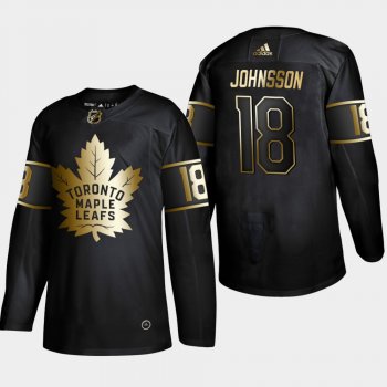 Men's JerseyMen's Toronto Maple Leafs Andreas Johnsson #18 Black 2019 NHL Golden Edition Authentic Player Jersey