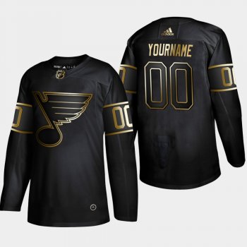 St. Louis Blues Custom #00 Authentic 2019 NHL Golden Edition Black Player Jersey - Men's