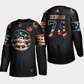 Bruins Jake DeBrusk #74 Independence Day Golden Edition Black Jersey