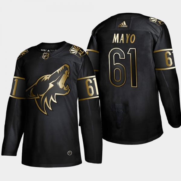 Arizona Coyotes Dysin Mayo #61 NHL Golden Edition Authentic Jersey - Black