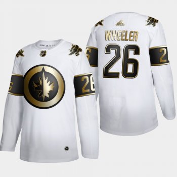 Men's Winnipeg Jets Blake Wheeler #26 NHL Golden Edition White Authentic Jersey