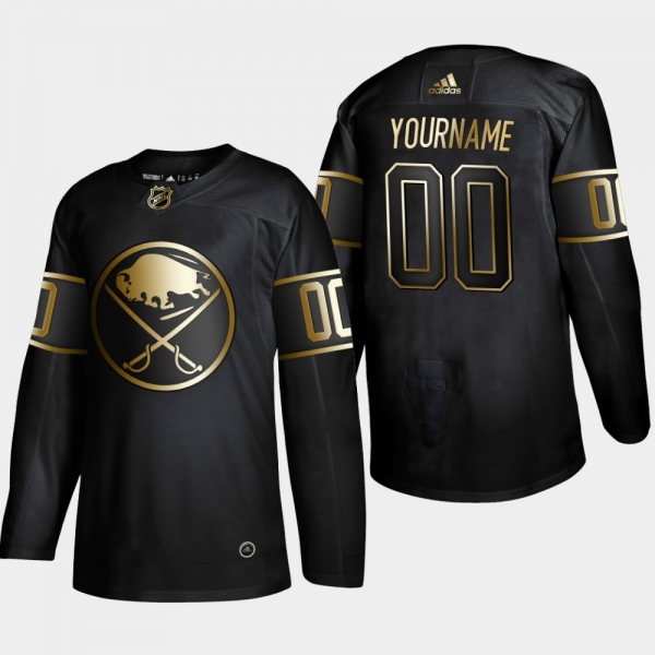 Men's Buffalo Sabres Custom 2019 NHL Golden Edition Authentic Player Black Jersey