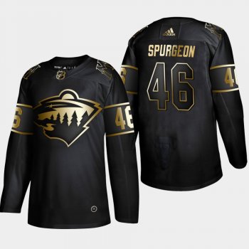 Minnesota Wild Jared Spurgeon #46 Authentic 2019 NHL Golden Edition Black Player Jersey - Men's