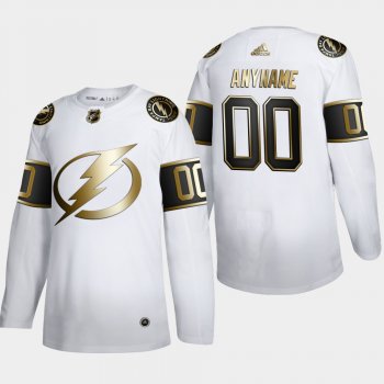 Men's JerseyMen's Tampa Bay Lightning Custom #00 NHL Golden Edition White Authentic Jersey