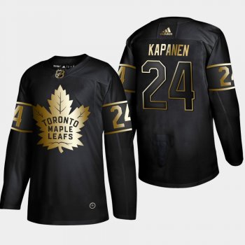 Men's Toronto Maple Leafs Kasperi Kapanen #24 2019 NHL Golden Edition Black Authentic Player Jersey