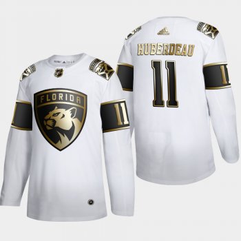 Men's Florida Panthers Jonathan Huberdeau #11 NHL Golden Edition White Authentic Jersey