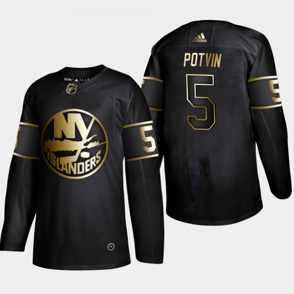 Men's JerseyNew York Islanders Denis Potvin #5 2019 NHL Golden Edition Retired Player Player Black Jersey