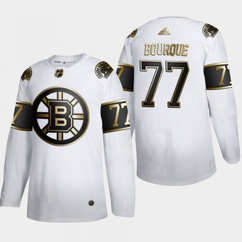 Men's Boston Bruins Ray Bourque #77 NHL Golden Edition White Retired Authentic Jersey