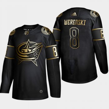 Men's Columbus Blue Jackets Zach Werenski 2019 NHL Golden Edition Authentic Player Black Jersey