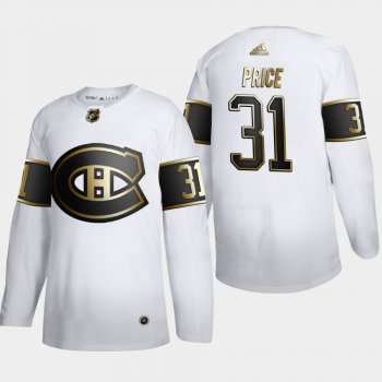 Men's Montreal Canadiens Carey Price #31 NHL Golden Edition White Authentic Jersey