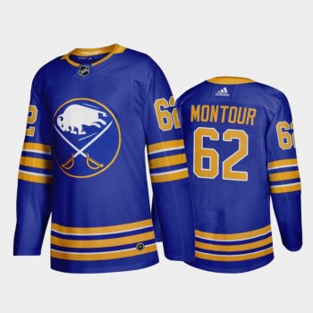 Buffalo Sabres Brandon Montour #62 Home Royal 2020-21 50th Anniversary Return to Royal Jersey