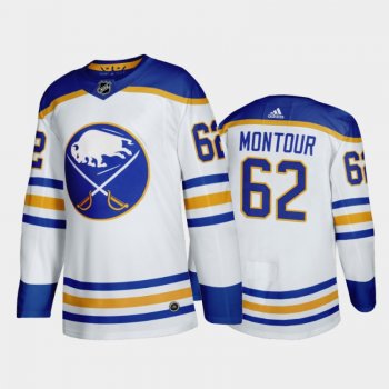 Buffalo Sabres Brandon Montour #62 Away White 2020-21 50th Anniversary Return to Royal Jersey