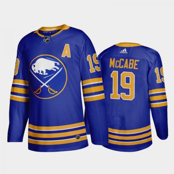 Buffalo Sabres Jake Mccabe #19 Home Royal 2020-21 50th Anniversary Return to Royal Jersey