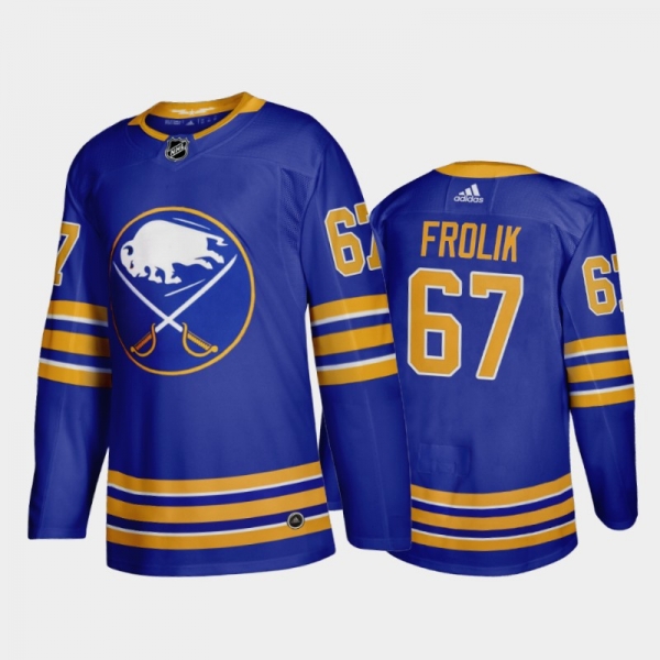 Buffalo Sabres Michael Frolik #67 Home Royal 2020-21 50th Anniversary Return to Royal Jersey