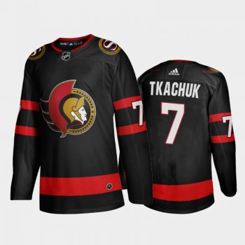 Ottawa Senators Brady Tkachuk #7 Home Black 2020-21 Adizero Jersey