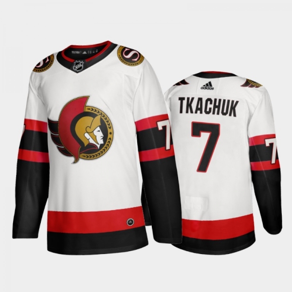 Ottawa Senators Brady Tkachuk #7 Away White 2020-21 Adizero Jersey