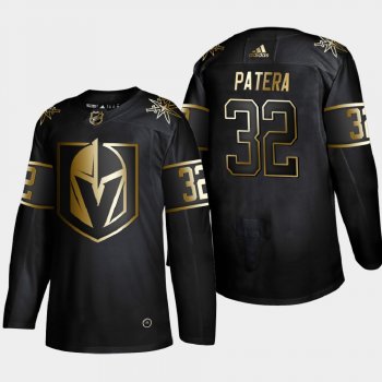 Men's Vegas Golden Knights Jiri Patera #32 NHL Golden Edition Black Authentic Jersey