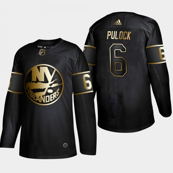 Men's New York Islanders Ryan Pulock #6 2019 NHL Golden Edition Black Authentic Player Jersey