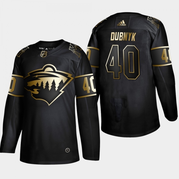 Minnesota Wild Devan Dubnyk #40 Authentic 2019 NHL Golden Edition Black Player Jersey - Men's