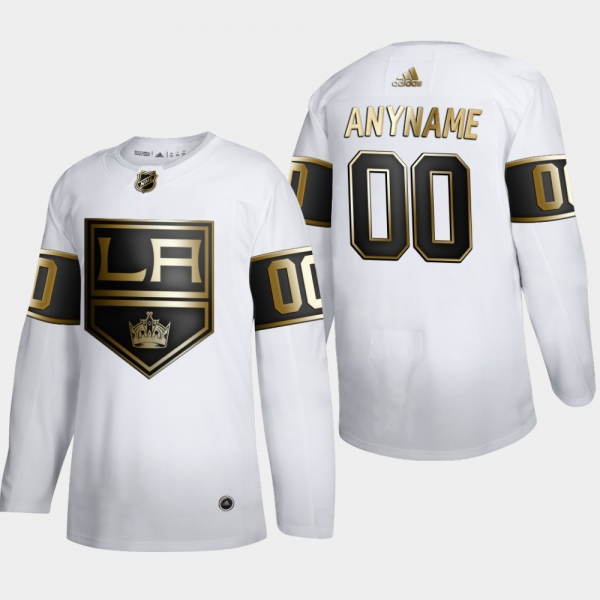 Men's Los Angeles Kings Custom #00 NHL Golden Edition White Authentic Jersey