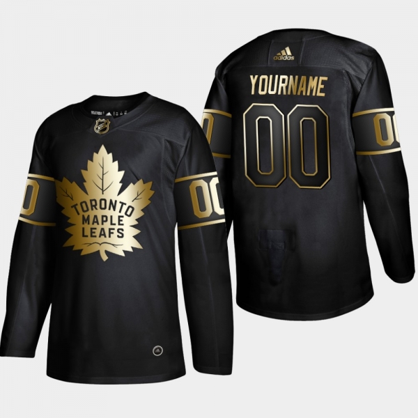 Toronto Maple Leafs Custom #00 Authentic 2019 NHL Golden Edition Black Player Jersey - Men's