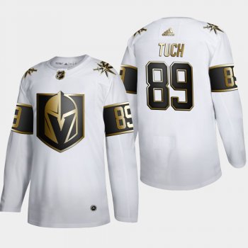 Men's Vegas Golden Knights Alex Tuch #89 NHL Golden Edition White Authentic Jersey