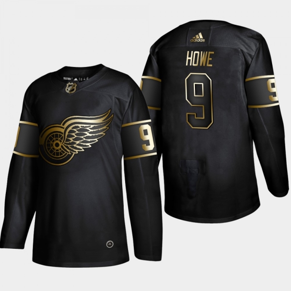 Detroit Red Wings Gordie Howe #9 2019 NHL Golden Edition Retired Player Jersey - Black